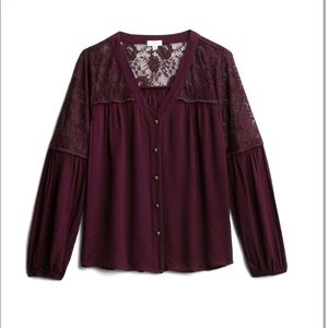 Lace blouse top